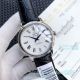 Copy Omega De Ville Date Watch White Dial Black Leather Strap 40mm (5)_th.jpg